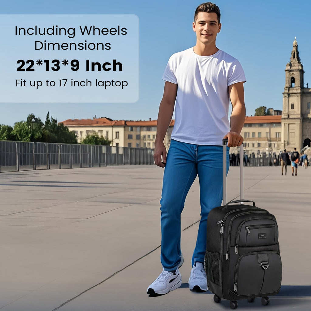 Rolling Backpack with 4 Wheels Y49786
