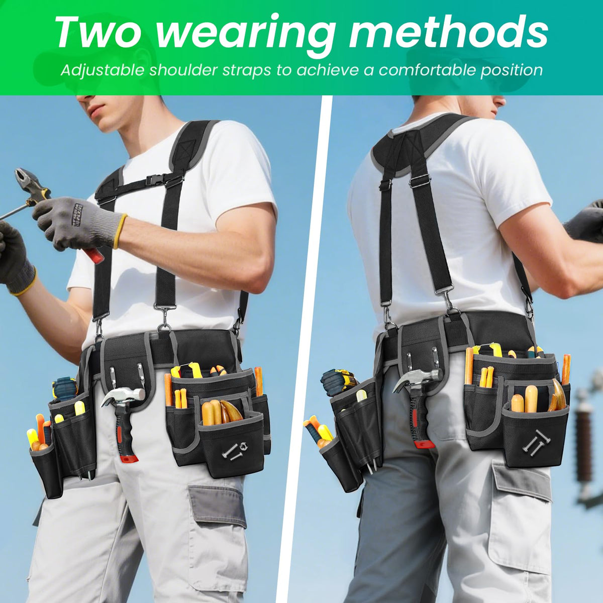 Heavy Duty Tool Belt With Suspenders N2169