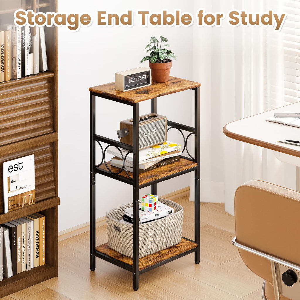 3-Tier Side Table with Adjustable Shelf P765958