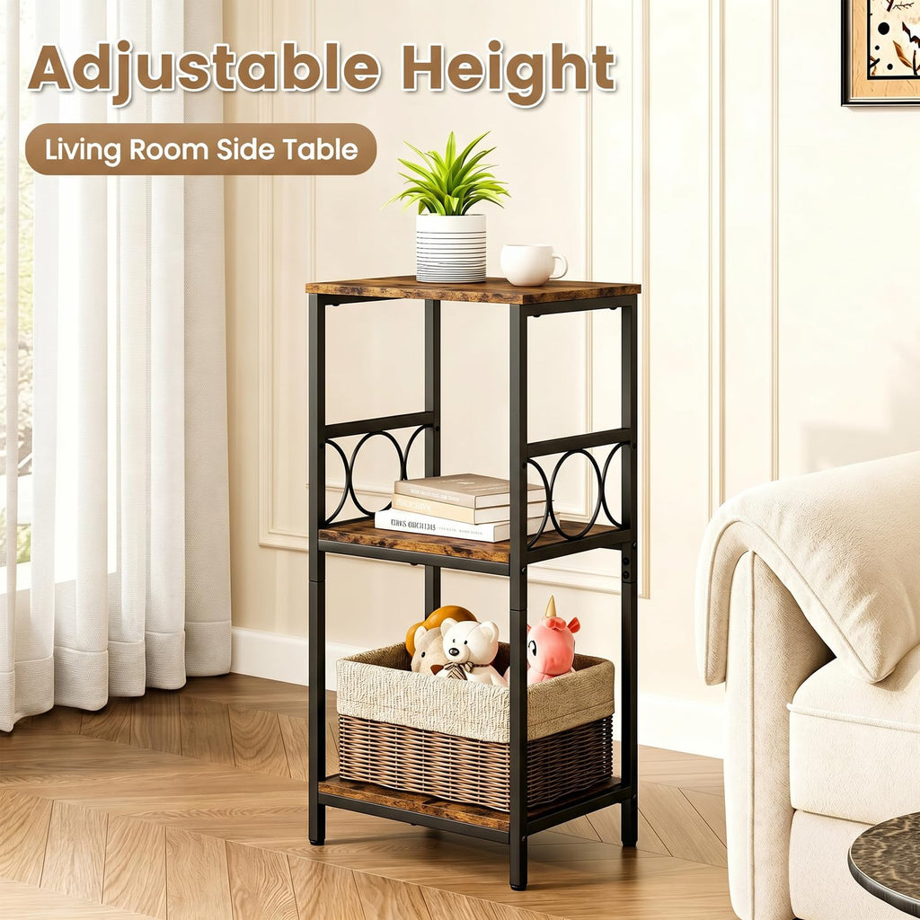 3-Tier Side Table with Adjustable Shelf P765958