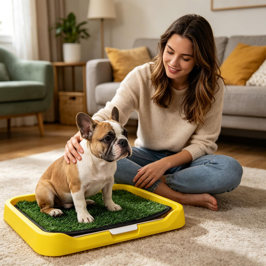 2Pack 18"x14" Artificial Dog Grass Potty Pad with Tray Y140