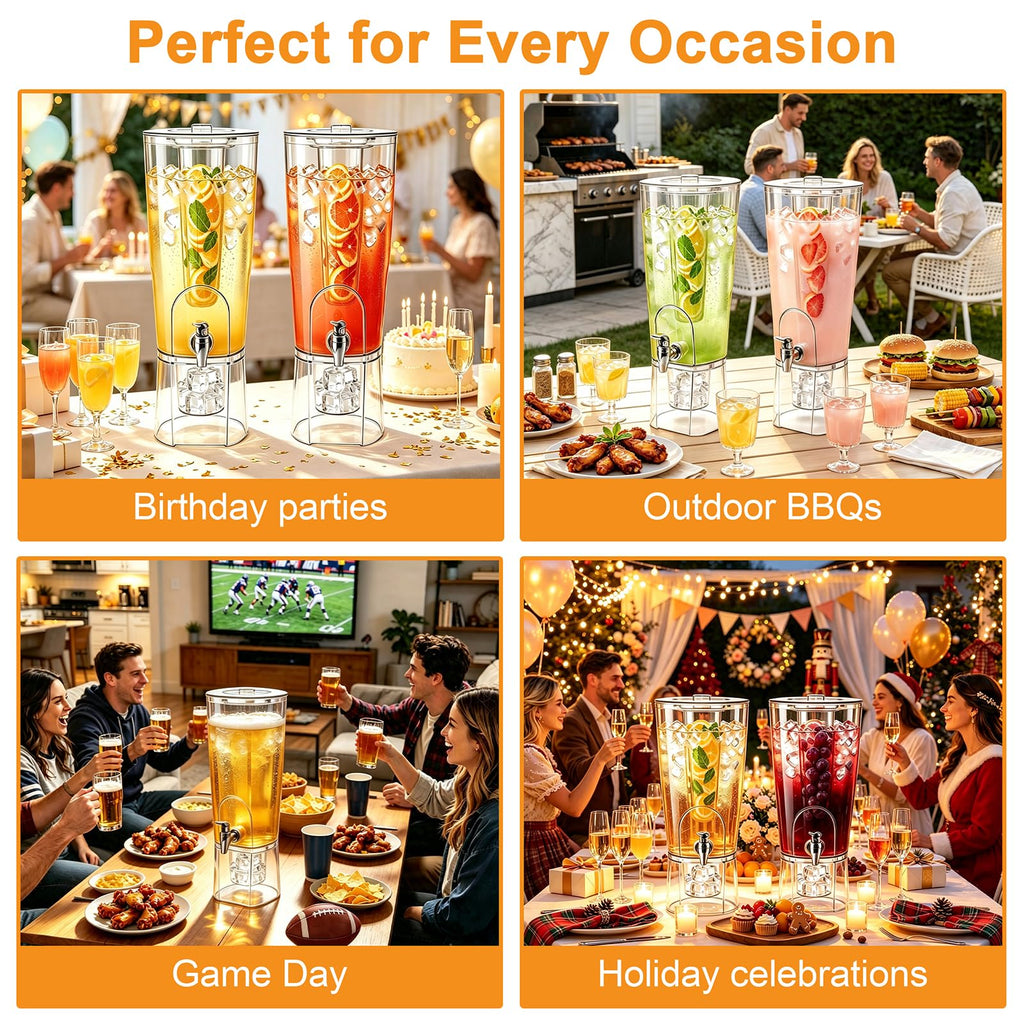 2 Gallon Drink Dispenser with Stand and Fruit Infuser V679872