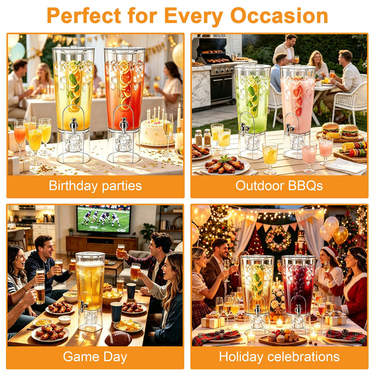 2 Gallon Drink Dispenser with Stand and Fruit Infuser V679872