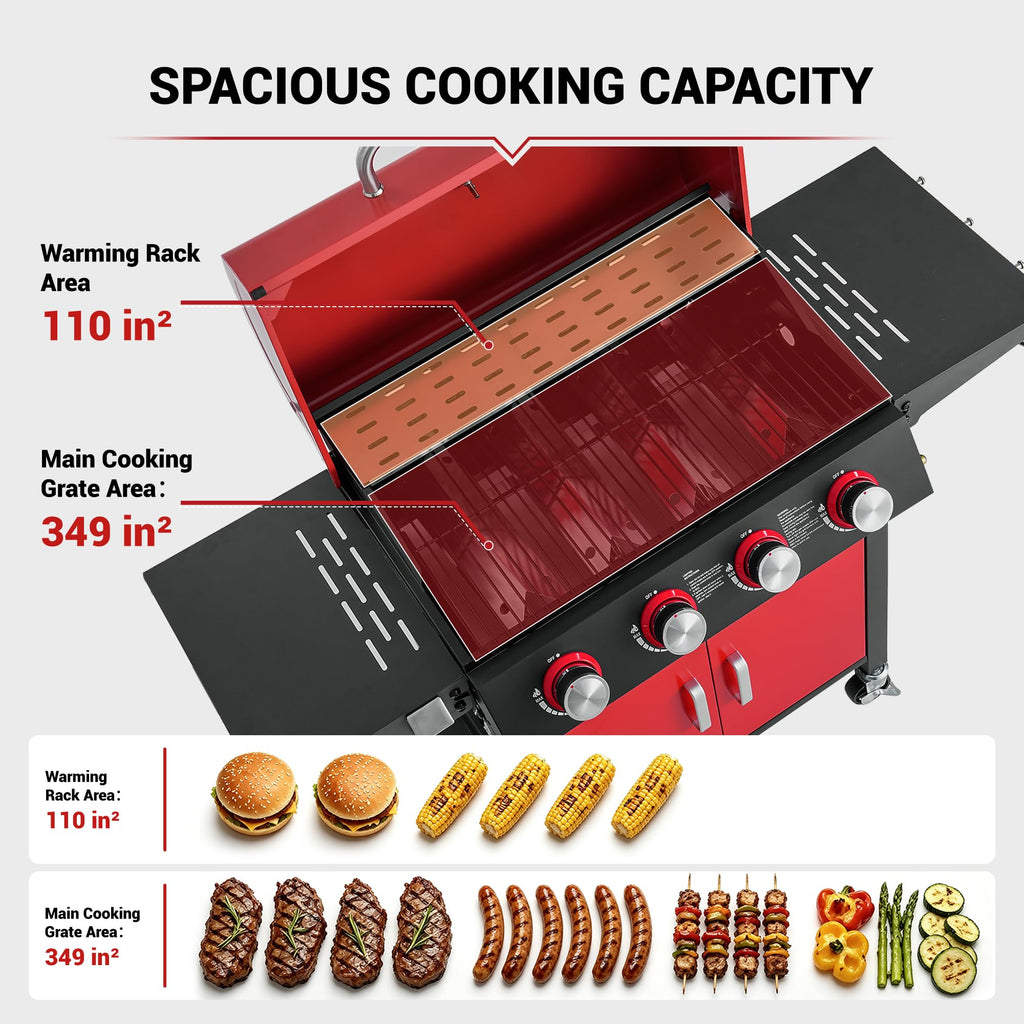 4-Burner Propane Gas Grill F7029
