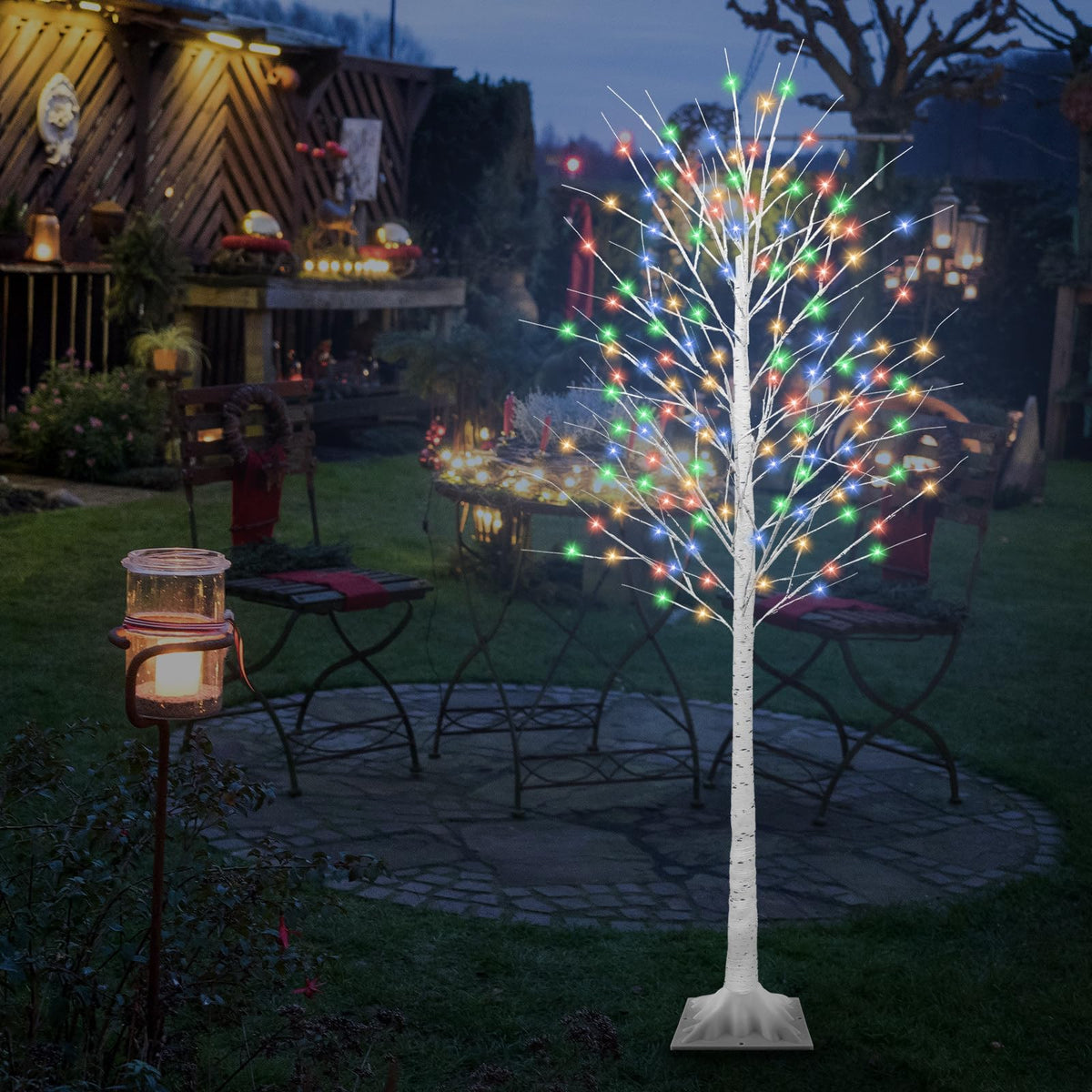 8FT Lighted Birch Tree with 210 LEDs X73611