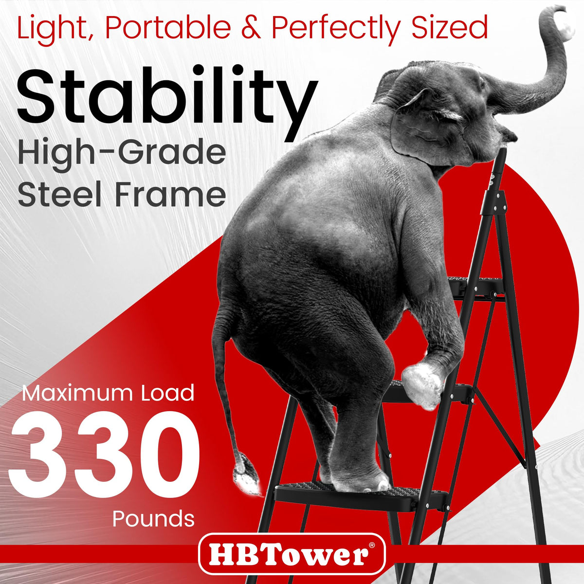 4 Step Ladder Foldable with Wide Anti-Slip Pedal O399