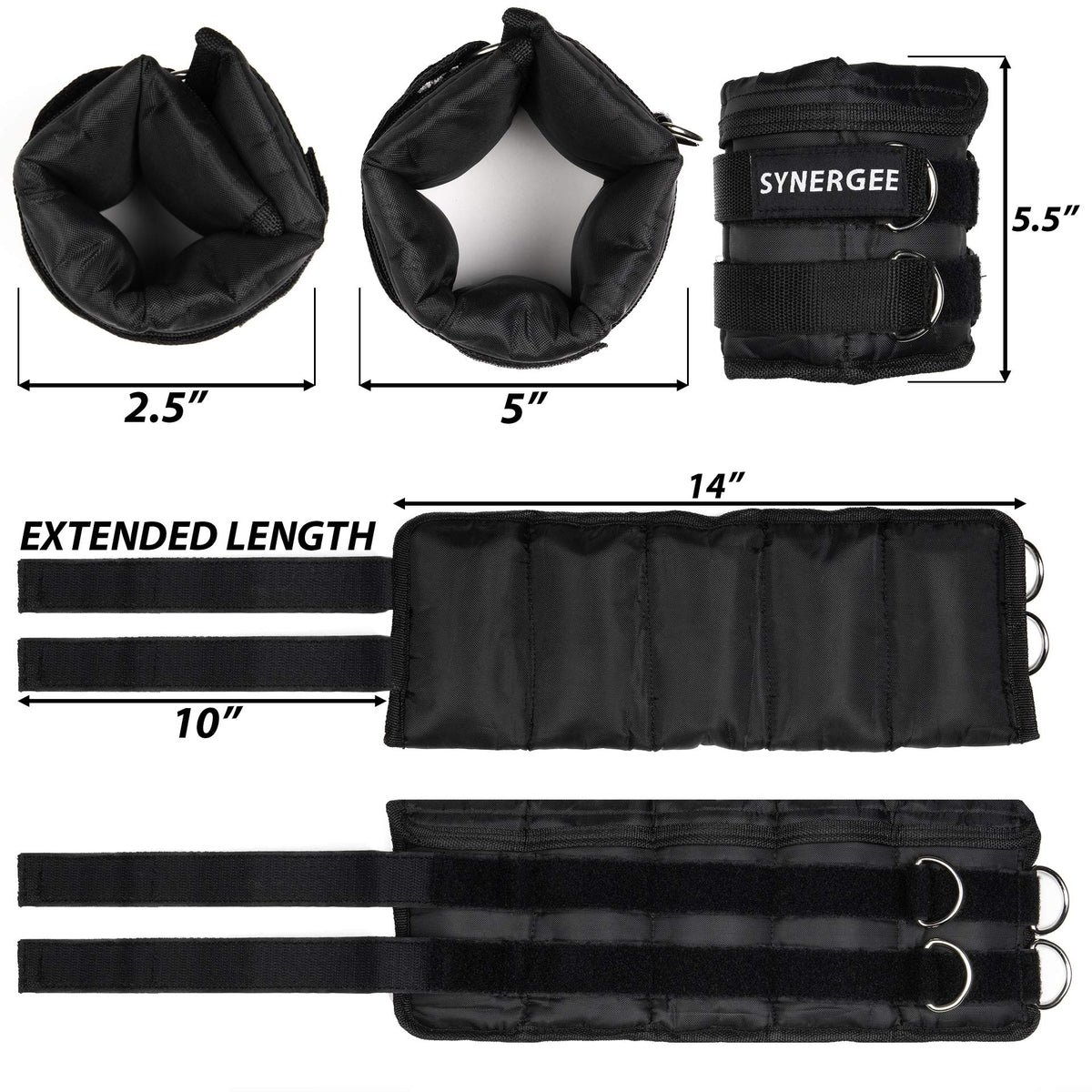 Adjustable Ankle/Wrist Weights Set of 2 S8230