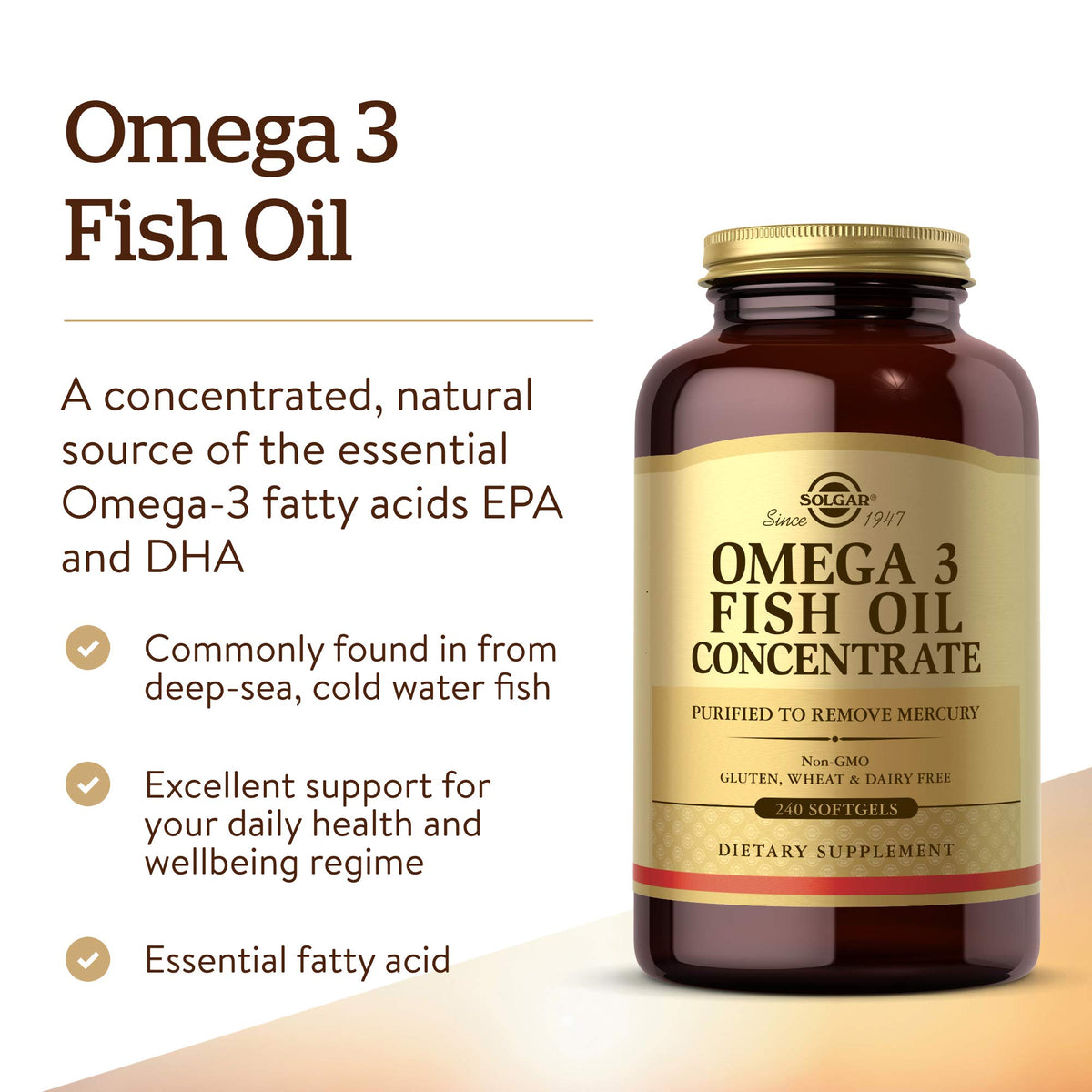 Omega-3 Fish Oil Concentrate 240 Softgels S9251