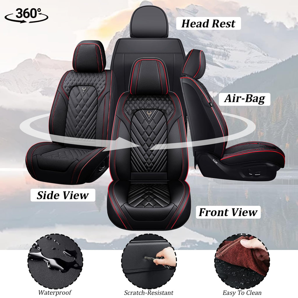 Waterproof Nappa Leather Full Set Car Seat Covers P94260
