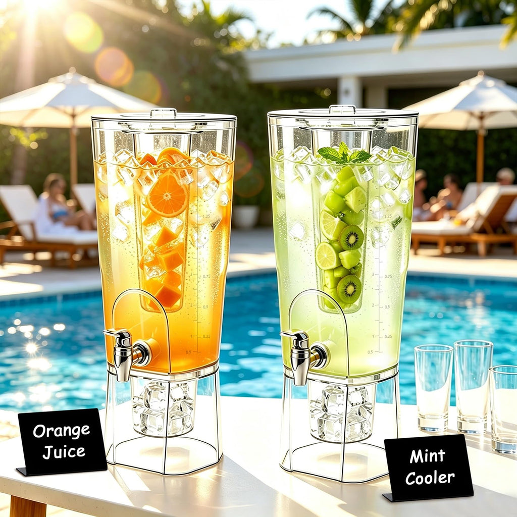 2 Gallon Drink Dispenser with Stand and Fruit Infuser V679872