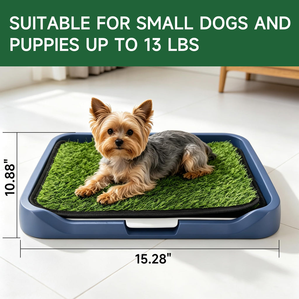 2Pack 18"x14" Artificial Dog Grass Potty Pad with Tray Y140