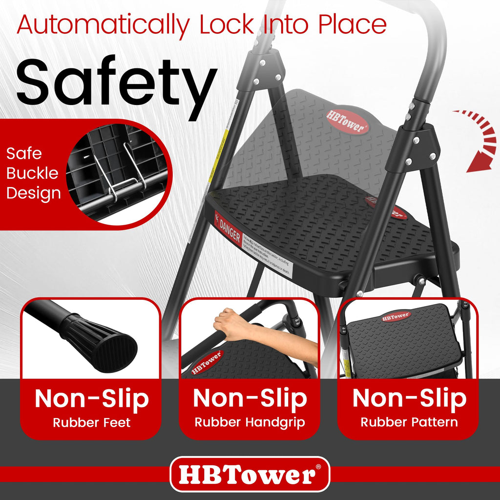 4 Step Ladder Foldable with Wide Anti-Slip Pedal O399