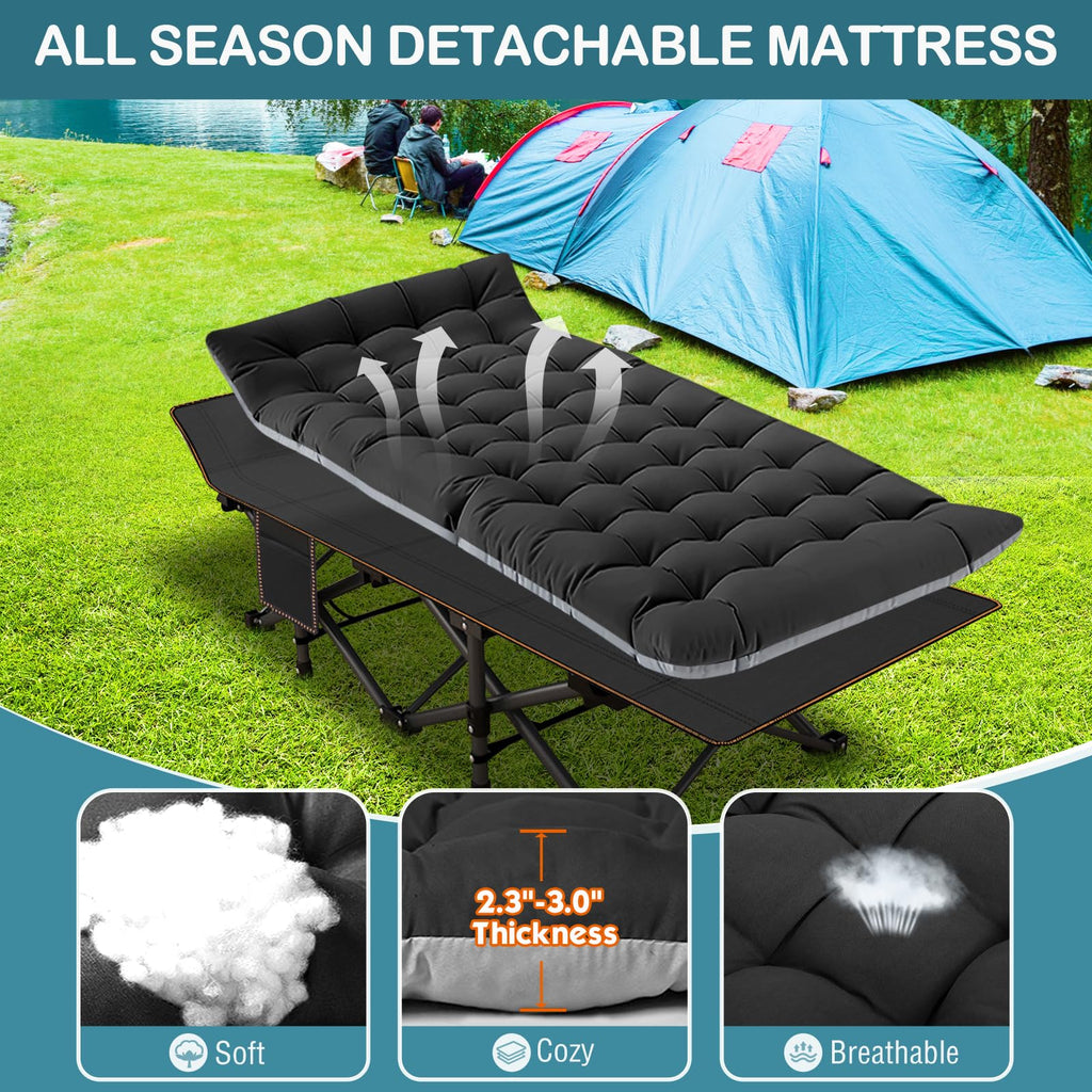 Oversized Folding Camping Cot with Carry Bag Q755330