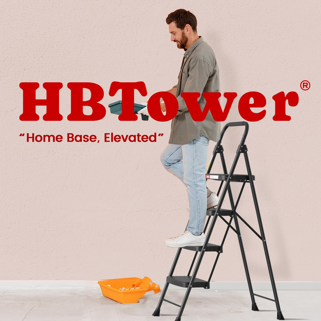4 Step Ladder Foldable with Wide Anti-Slip Pedal O399