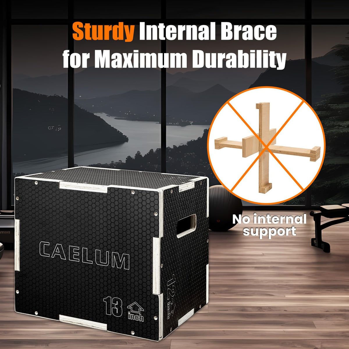3-in-1 Non-Slip Wood Plyo Box Q61195