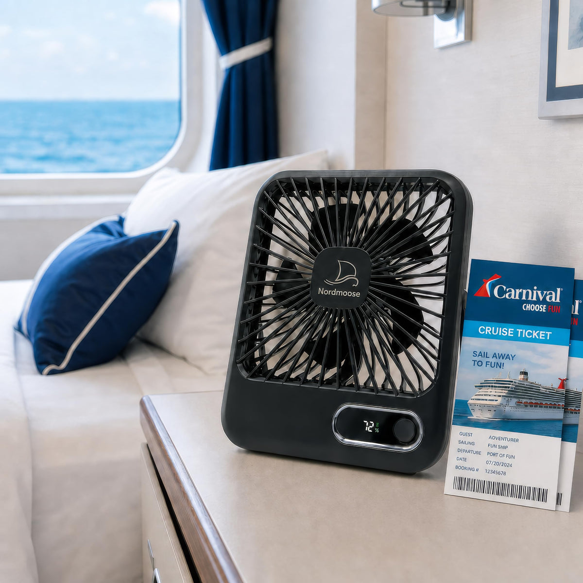 Portable USB Rechargeable Fan with Magnetic Hook W47876