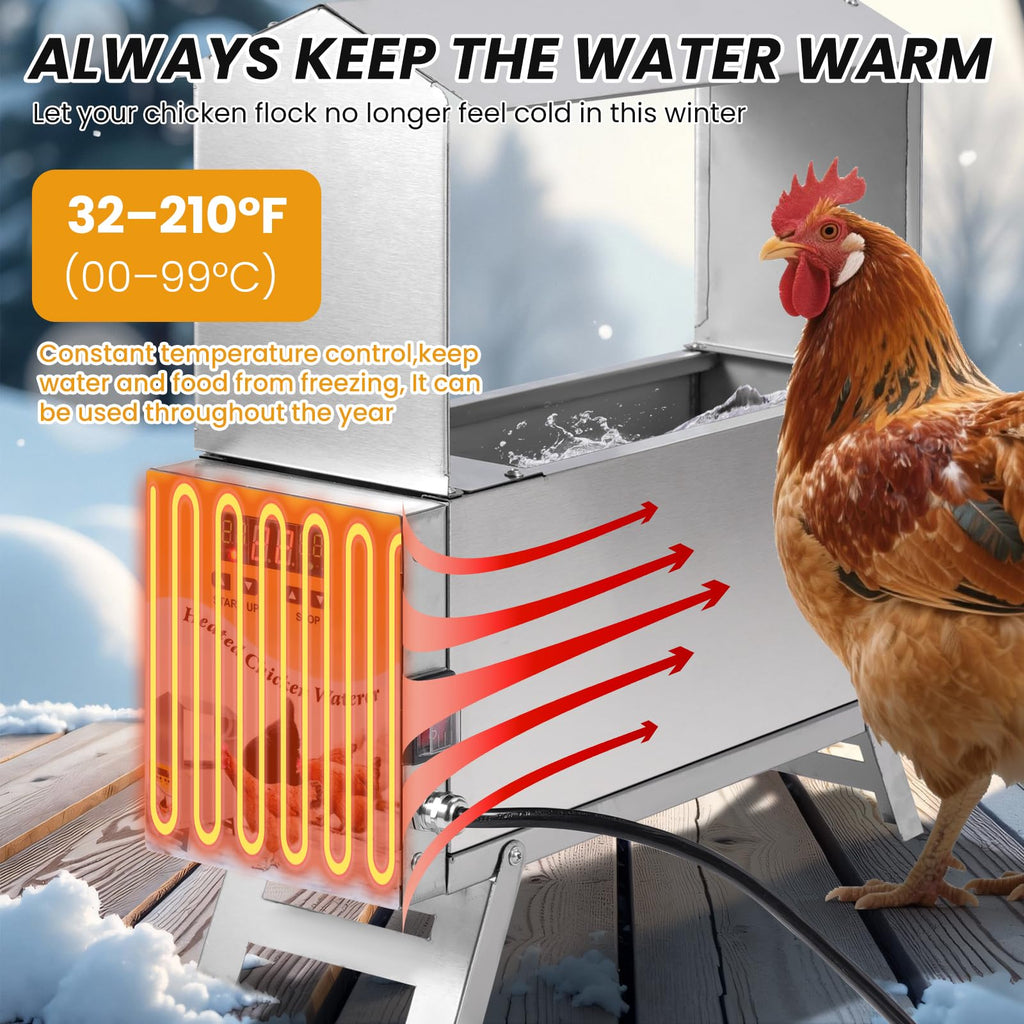 1.5 Gallon Heated Chicken Waterer B8006