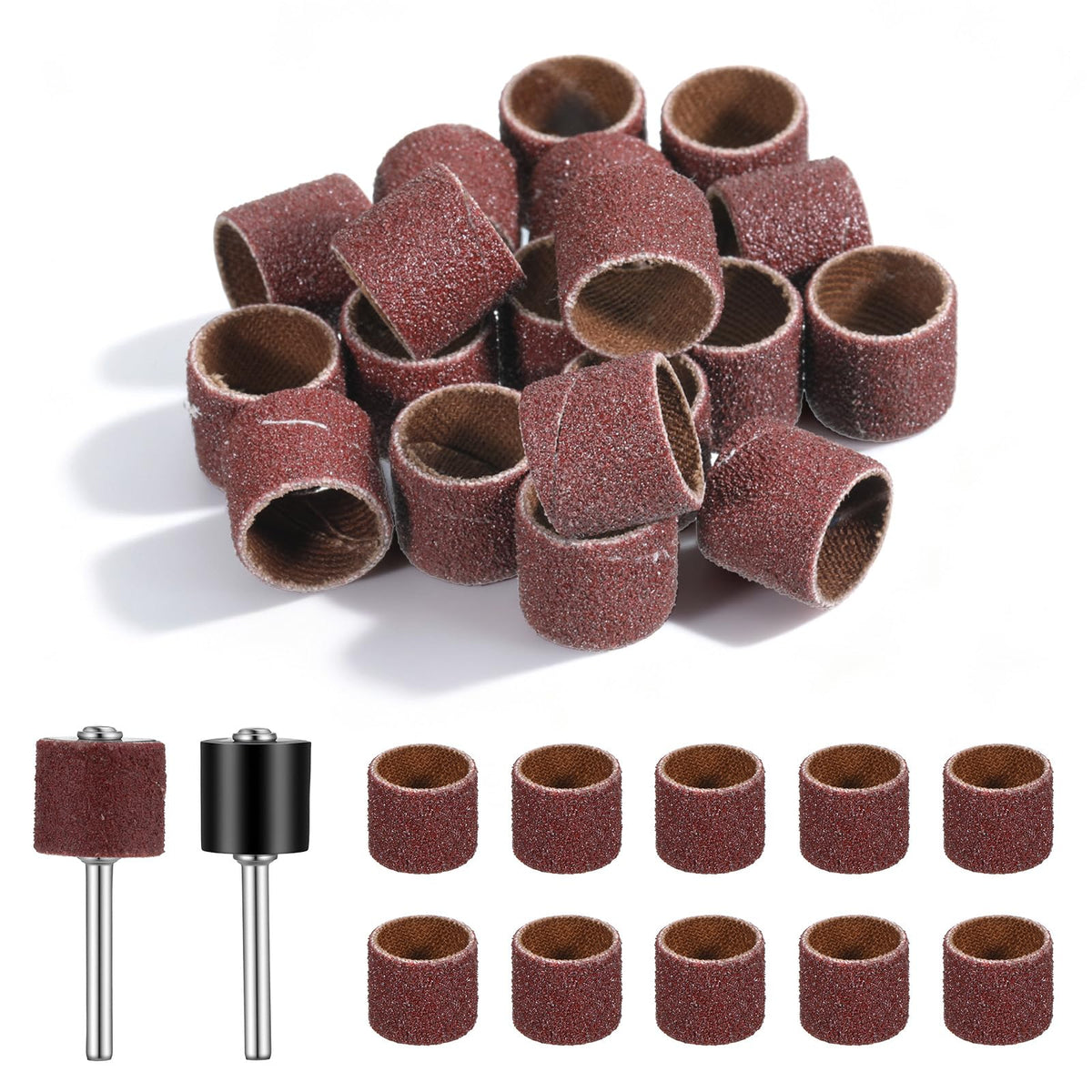 22Pcs Dog Nail Grinder Sanding Bands and Drums Replacement Kit L91645