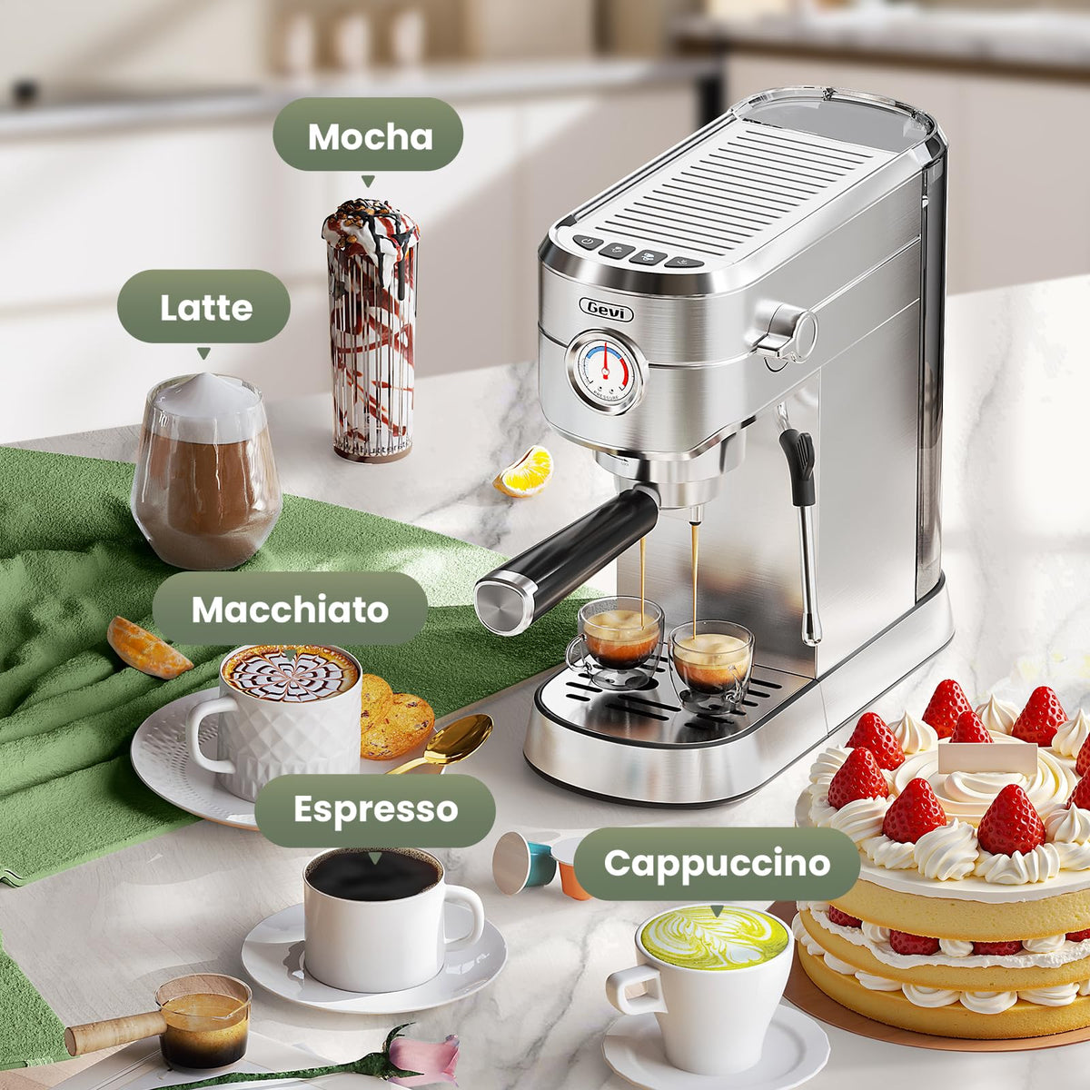 20 Bar Compact Espresso Machine O41006