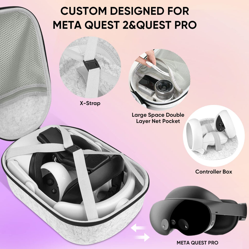 Large Hard Carrying Case Compatible with VR Gaming Headset E1411