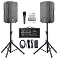 2000W Bluetooth PA System with Powered Mixer Set N701