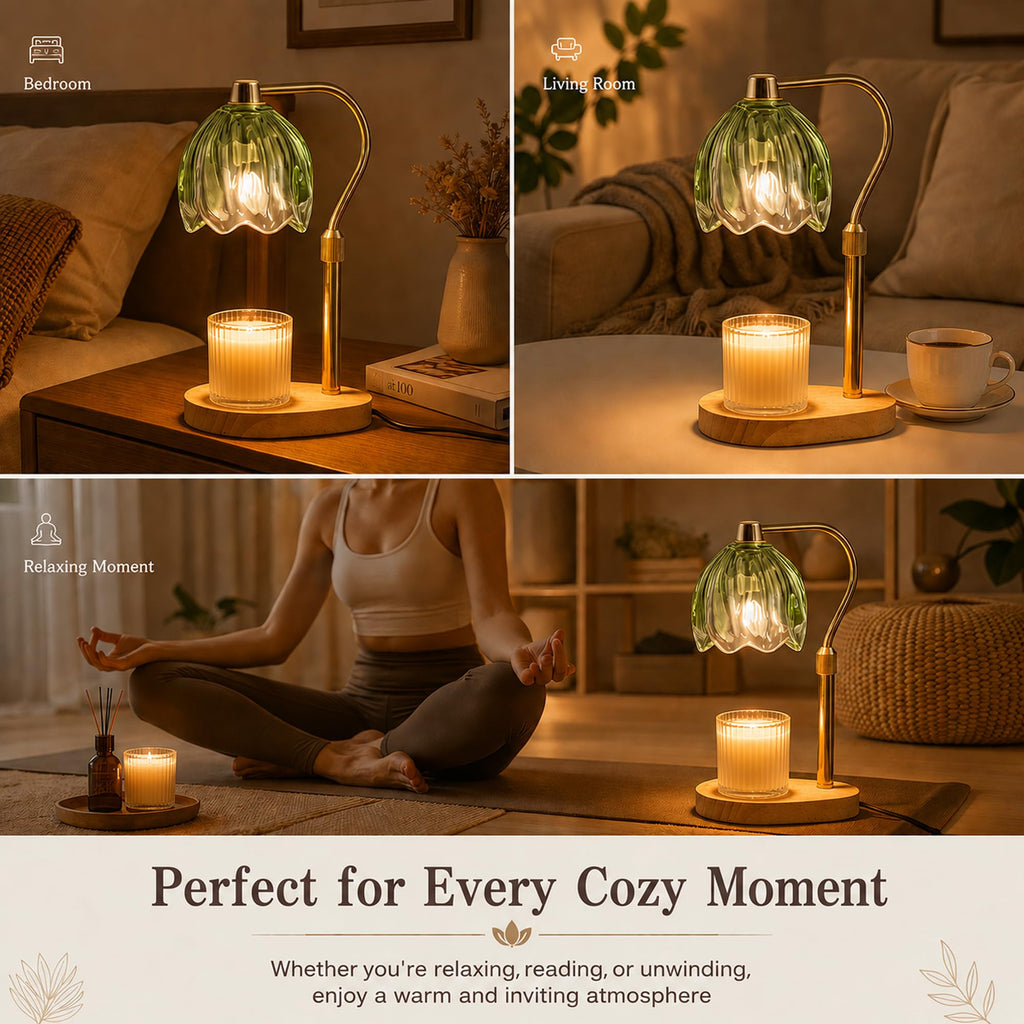 Green Dimmable Candle Warmer Lamp with Timer F255595