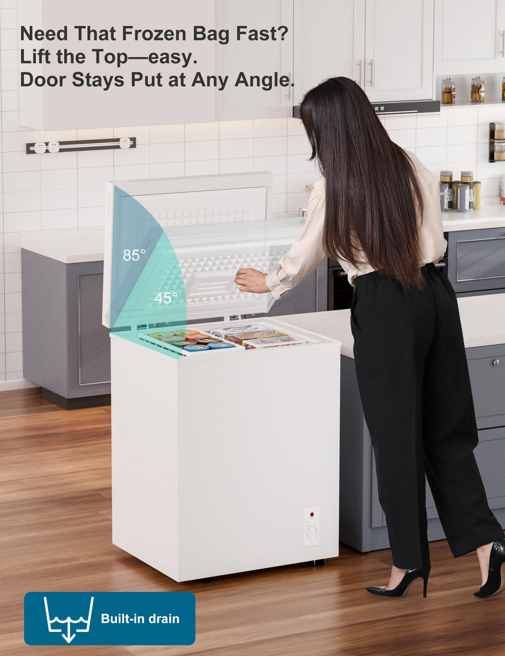 2.5 Cu.Ft White Chest Freezer G346298