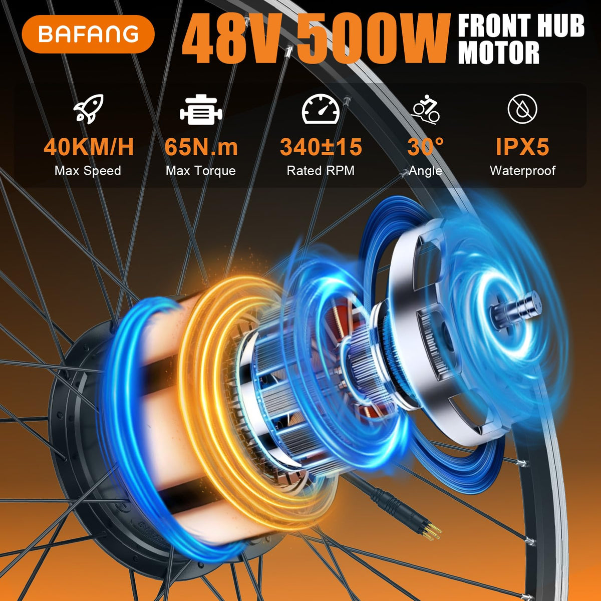 48V 500W Front Hub Motor Conversion Kit E3291