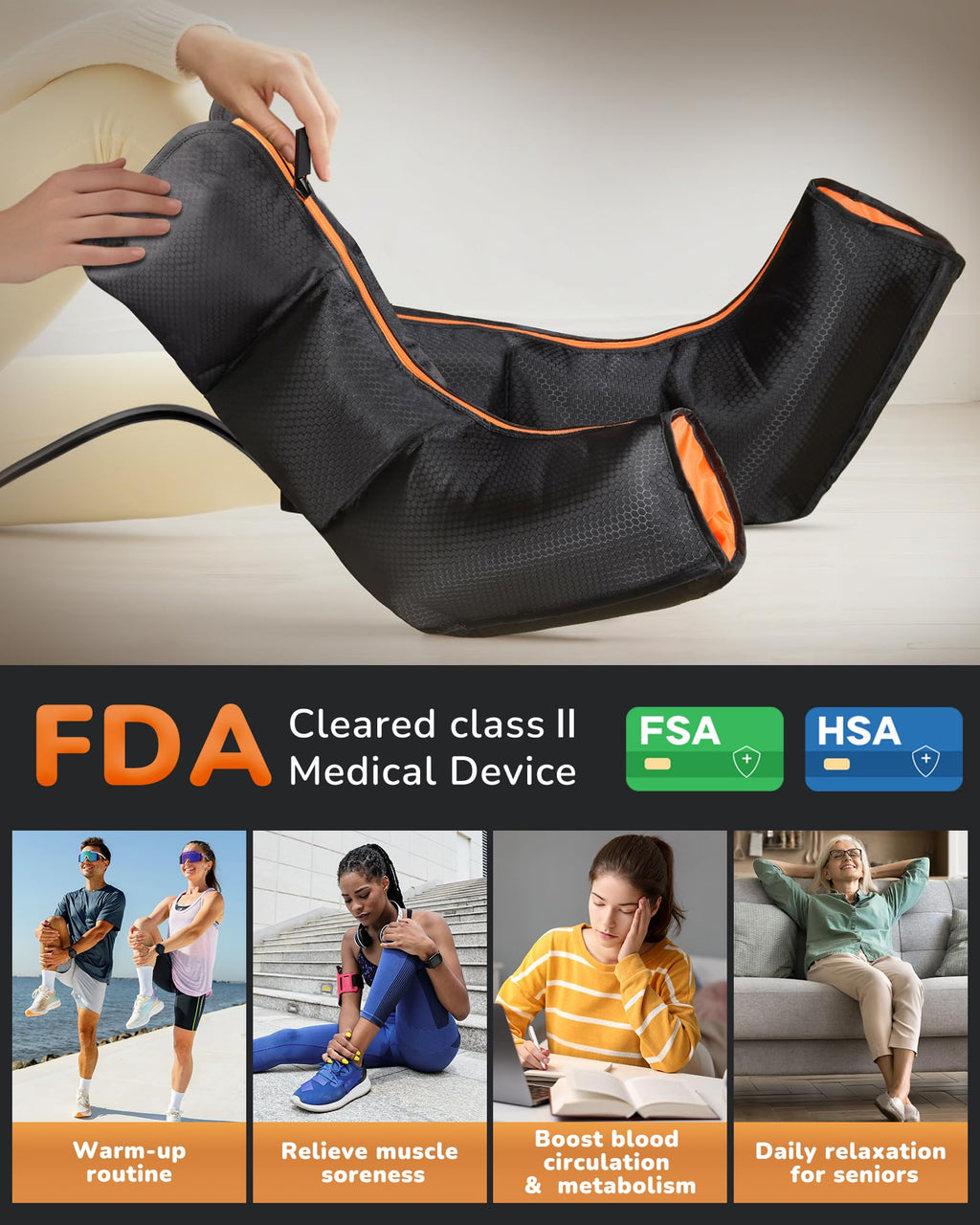 Air Compression Leg Massager with Heat F333998