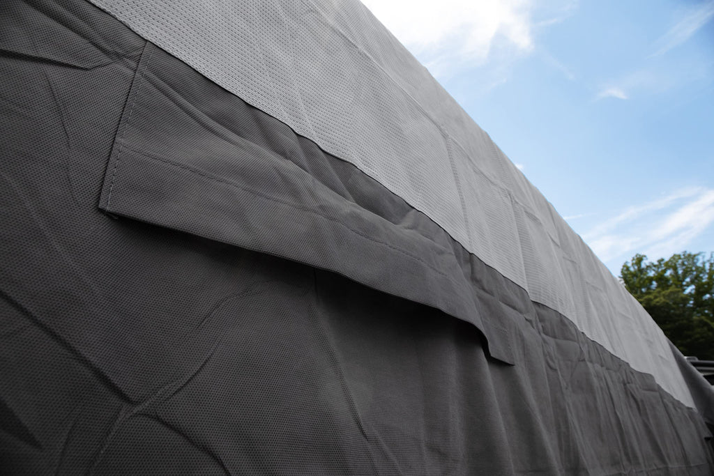 Polypropylene Camper RV Cover with Zipper Entry Doors and Air Vents T9478