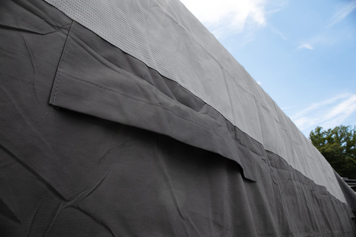 Polypropylene Camper RV Cover with Zipper Entry Doors and Air Vents T9478