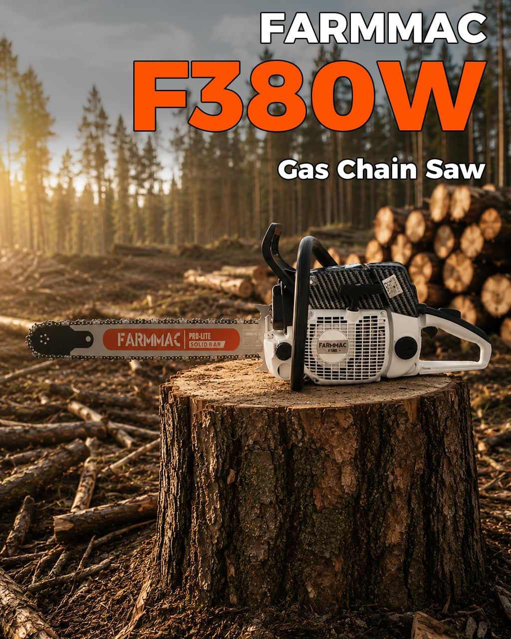 72cc 2-Cycle Gas Chainsaw with 24 Inch Bar S675505
