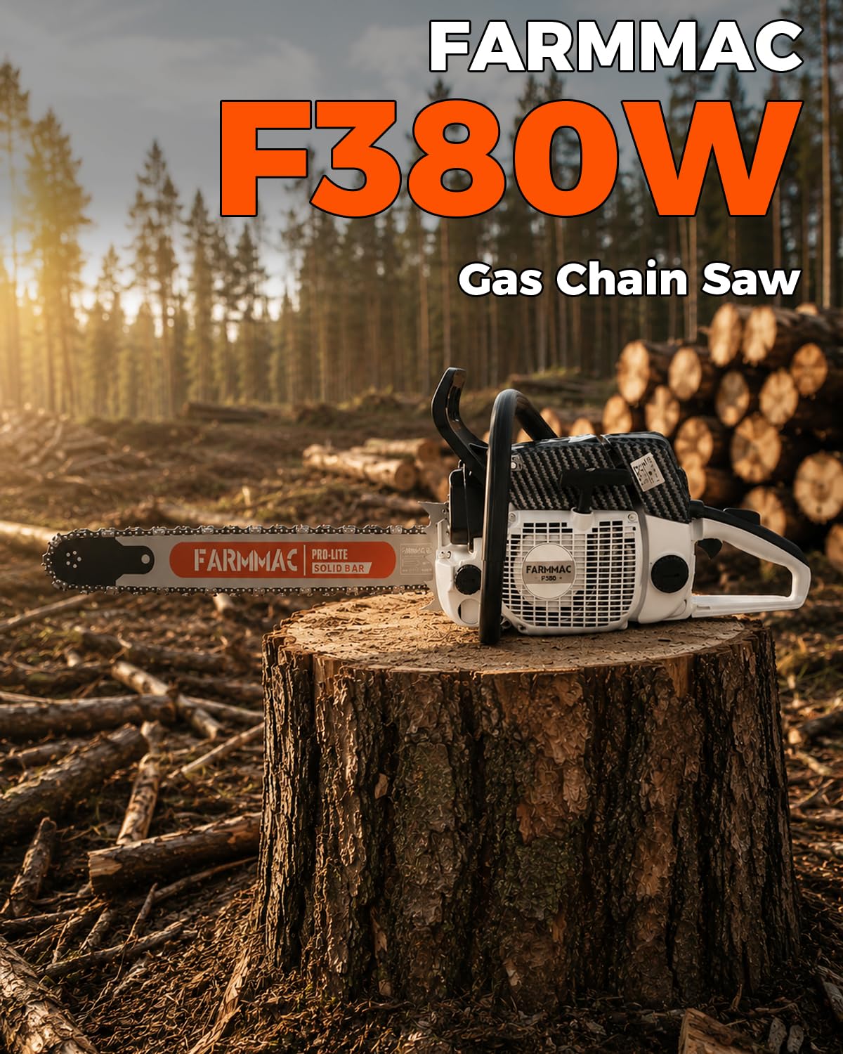 72cc 2-Cycle Gas Chainsaw with 24 Inch Bar S675505