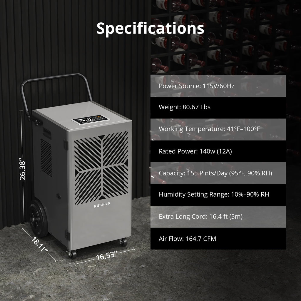 155 Pints Commercial Dehumidifier with Pump W947