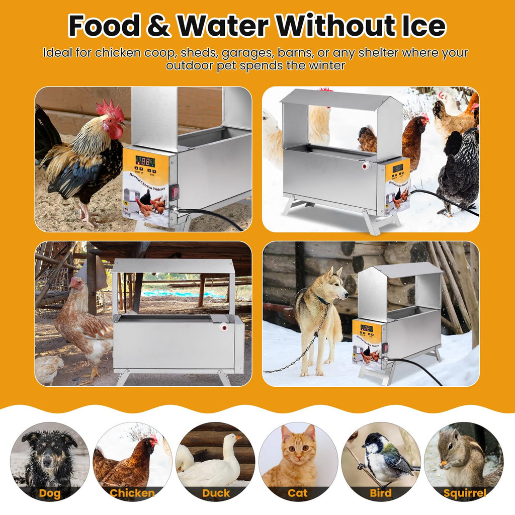 1.5 Gallon Heated Chicken Waterer B8006
