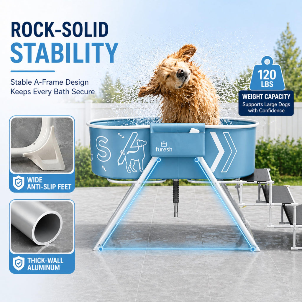 Foldable Dog Washing Station with Stairs V242