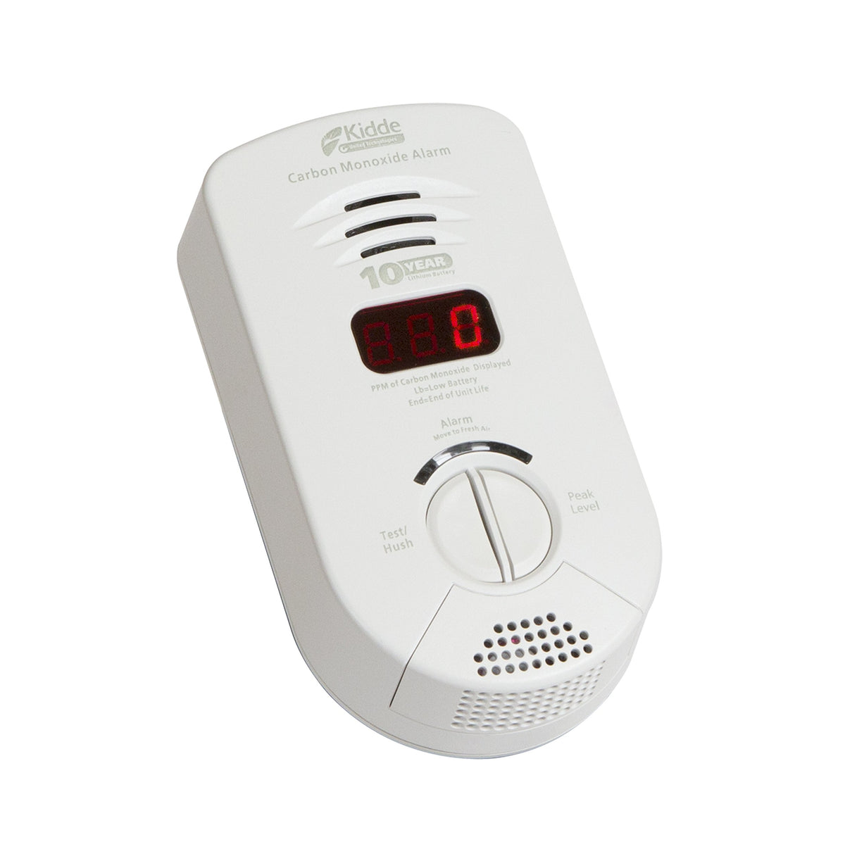 Carbon Monoxide Detector, Plug In Wall with 10-Year Battery Backup, Digital LED Display K35037