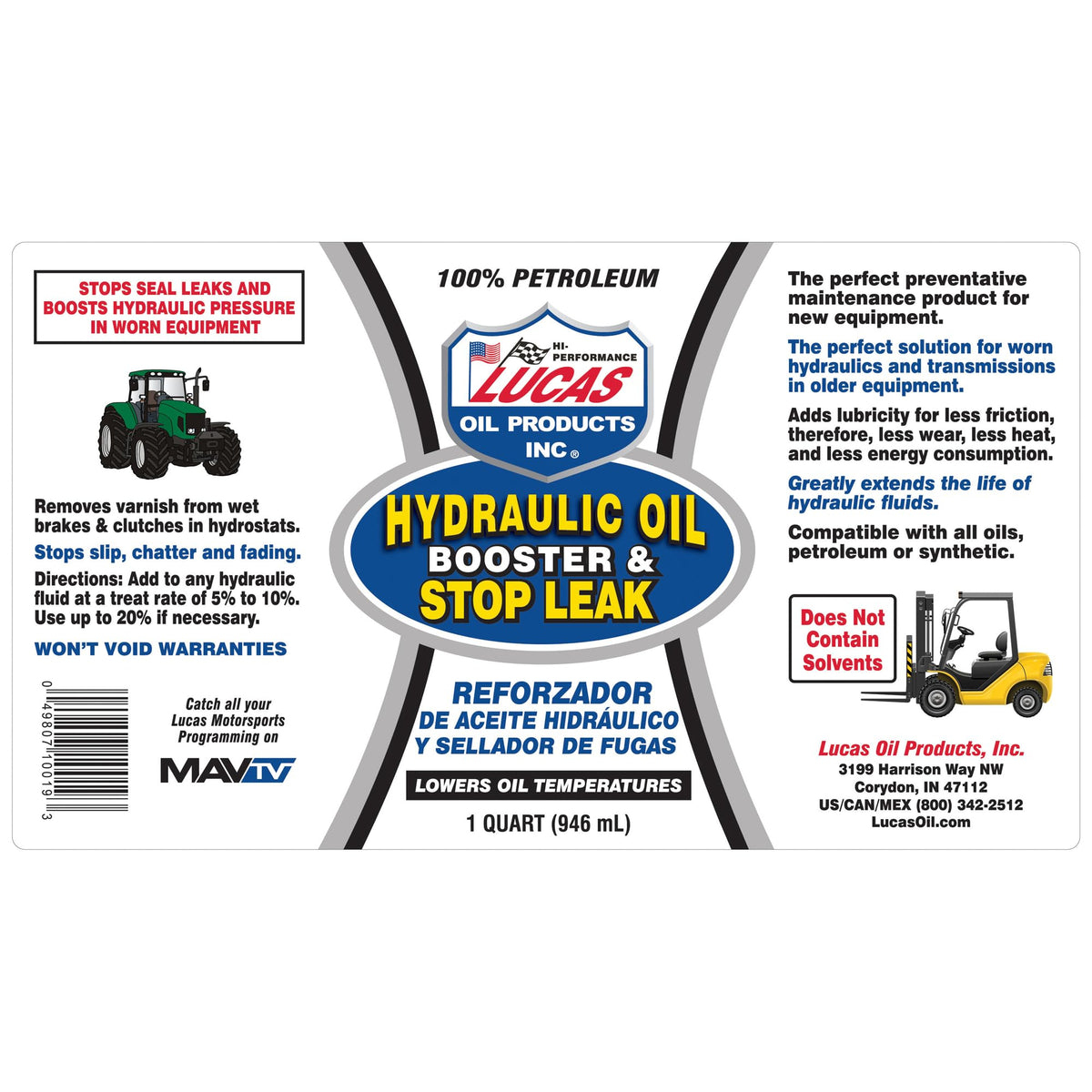 Hydraulic Oil Booster and Stop Leak 1 Quart H183