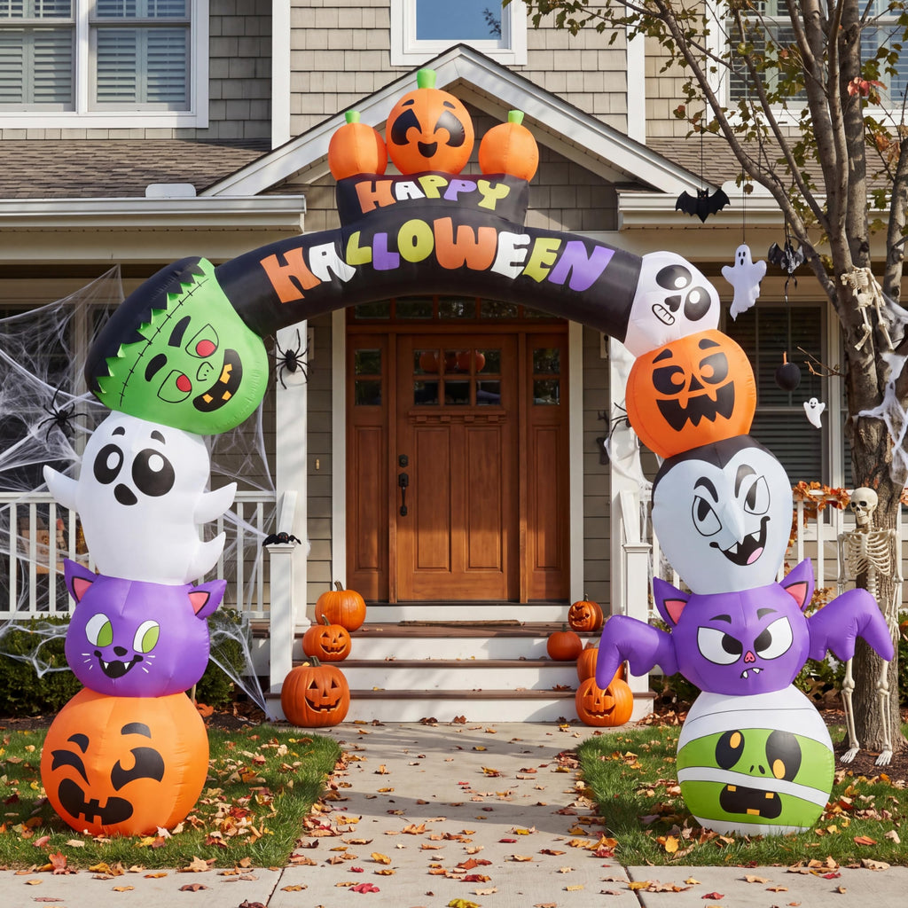 8 FT Halloween Inflatable Pumpkin Archway with LED Lights U822885